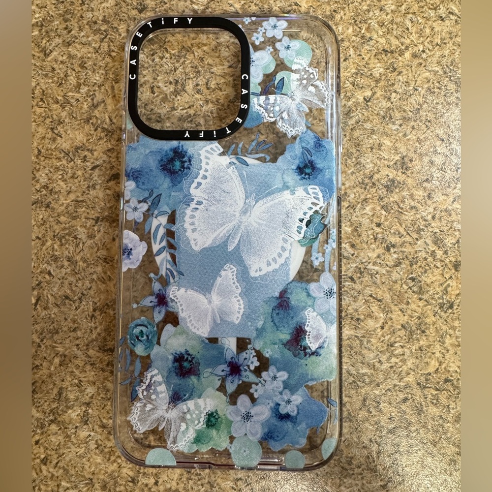Blue and white Butterfly Casetify Case